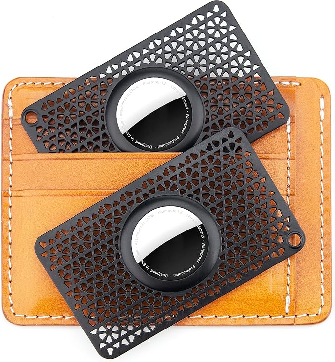 Ultra-thin AirTag card case for a wallet