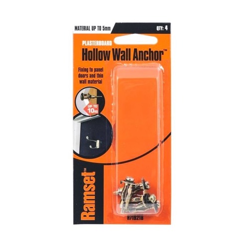 Ramset 5mm Hollow Wall Anchor 4 Pack